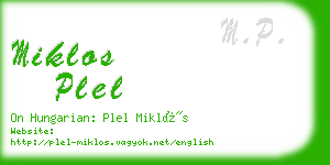 miklos plel business card